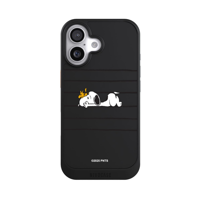 iPhone 17 NIVOcore Snoopy Woodstock Streifen Peanuts Transparent