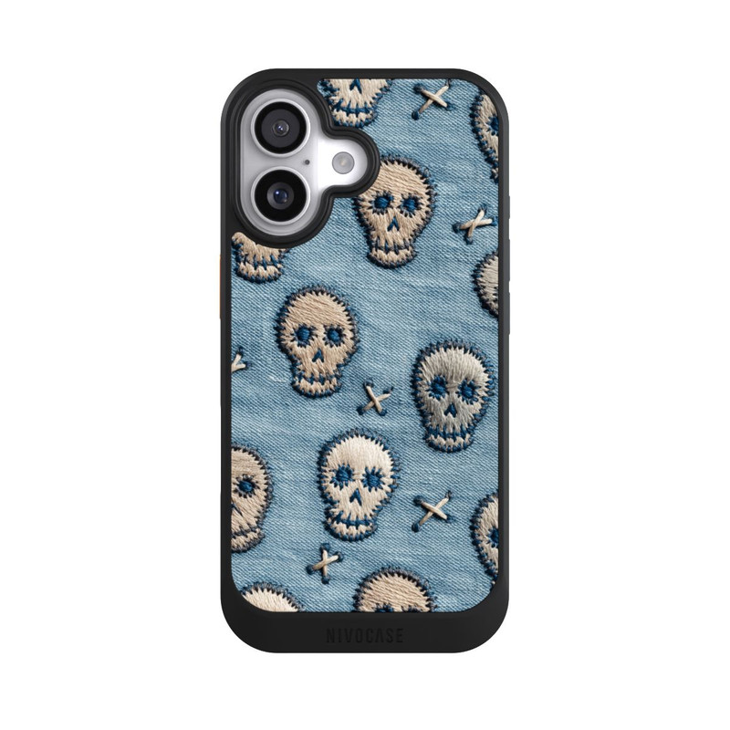 iPhone 17 NIVOcore Skulls on Jeans Pattern