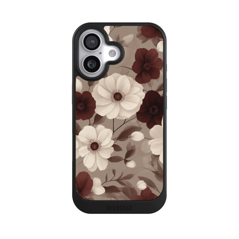 iPhone 17 NIVOcore Negative Flower Bordeaux White with AI