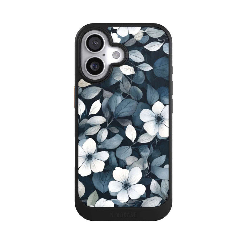 iPhone 17 NIVOcore Blaue Negativblumen mit KI