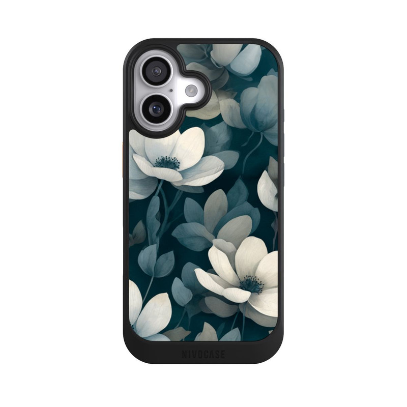 iPhone 17 NIVOcore Negative Flower Petrol White with AI