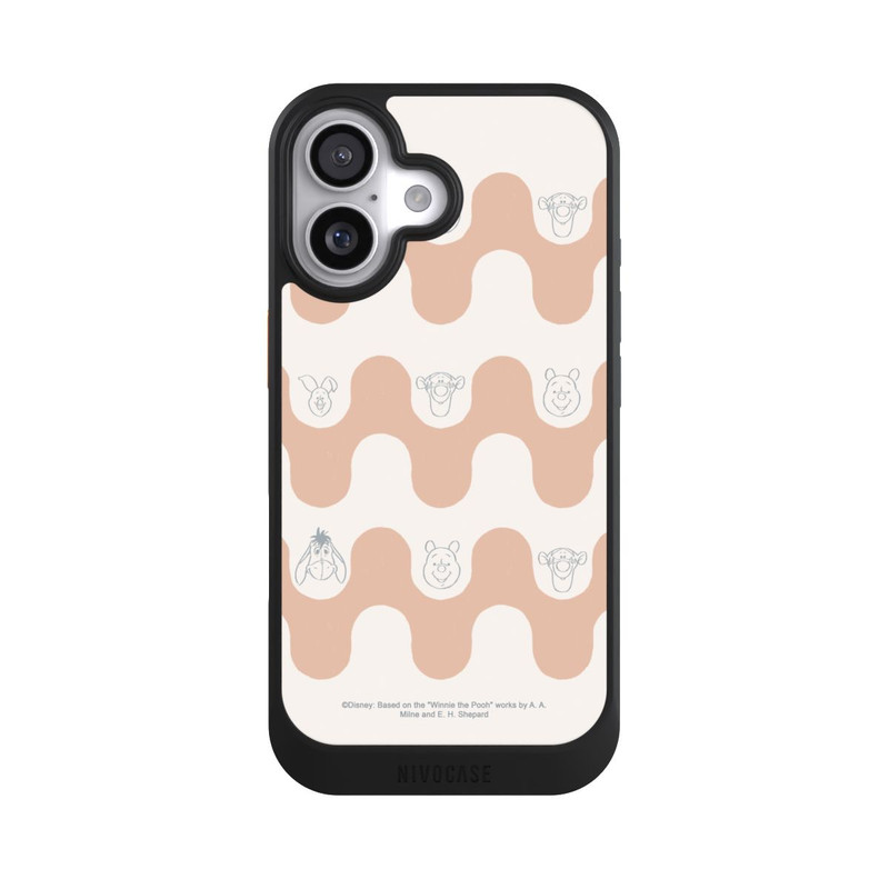iPhone 17 NIVOcore Winnie l'Ourson et ses Amis Motif Vagues Bohèmes