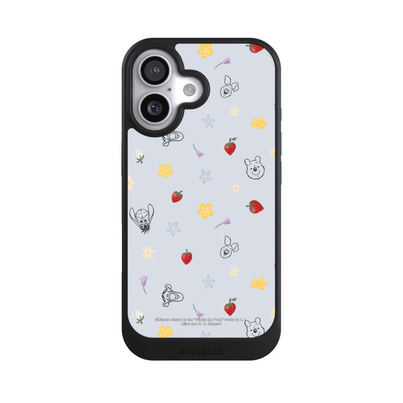 iPhone 17 NIVOcore Winnie Puuh und Freunde Erdbeer Muster Blau