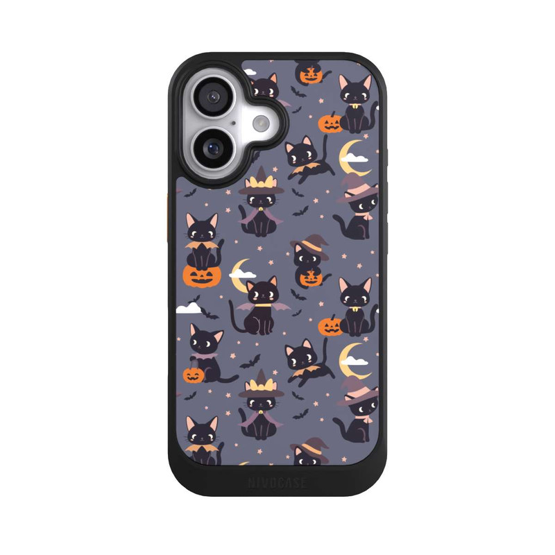 iPhone 17 NIVOcore Cute Halloween Witch Cats and Pumpkins