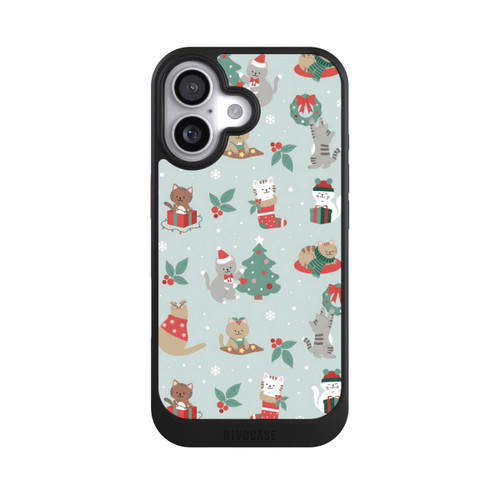 Apple iPhone 17 NIVOcore festliche Katzen im Winterwunderland