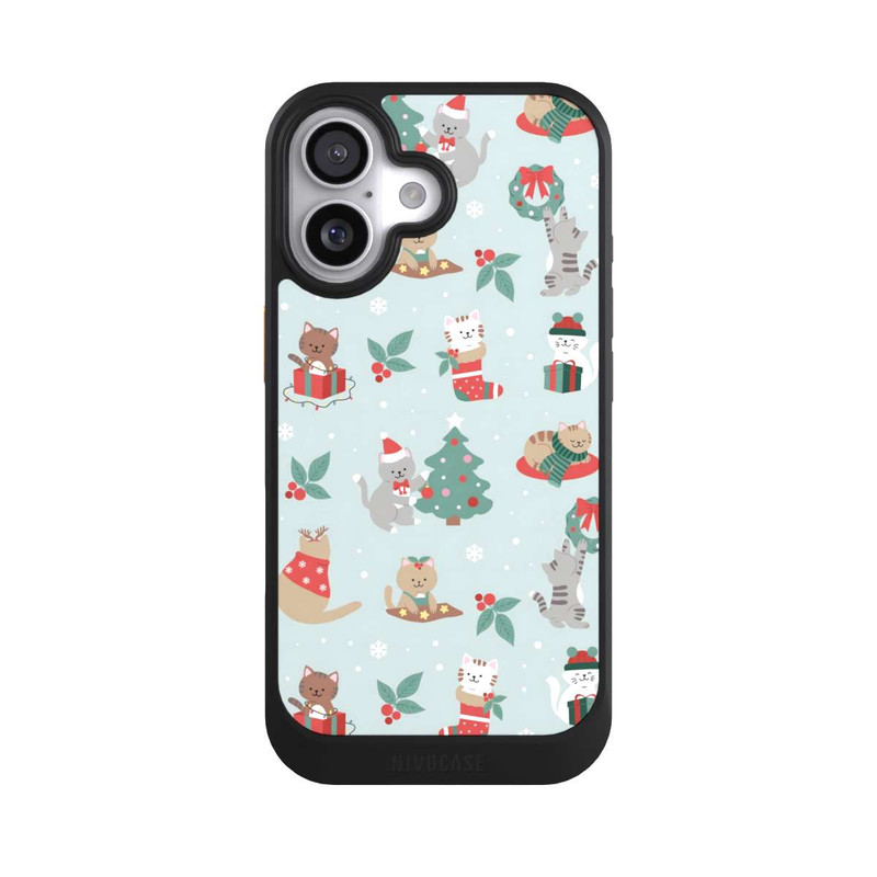 iPhone 17 NIVOcore Chats Festifs dans un Payage d'Hivernal