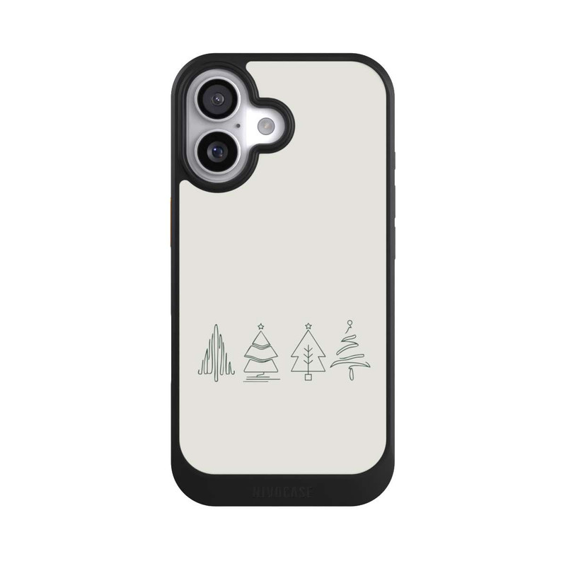 iPhone 17 NIVOcore Weihnachtsbäume Line Art Minimalistisch