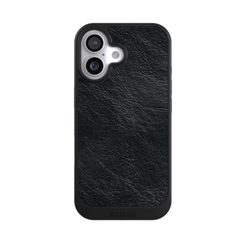 Apple iPhone 17 NIVOcore Schwarzer Lederlook Hintergrund