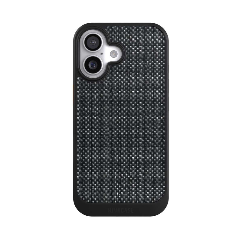 iPhone 17 NIVOcore Tissu Noir Abstrait