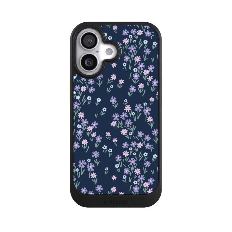 iPhone 17 NIVOcore Dark Blue Floral Theme