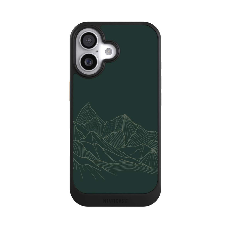 iPhone 17 NIVOcore Berg Line Art Grün