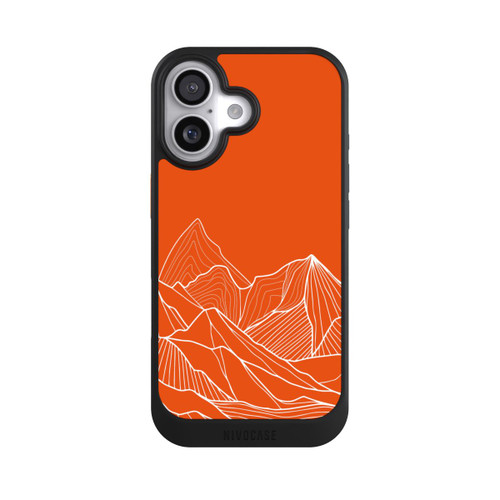  NIVOcore Dessin de contour de montagne orange