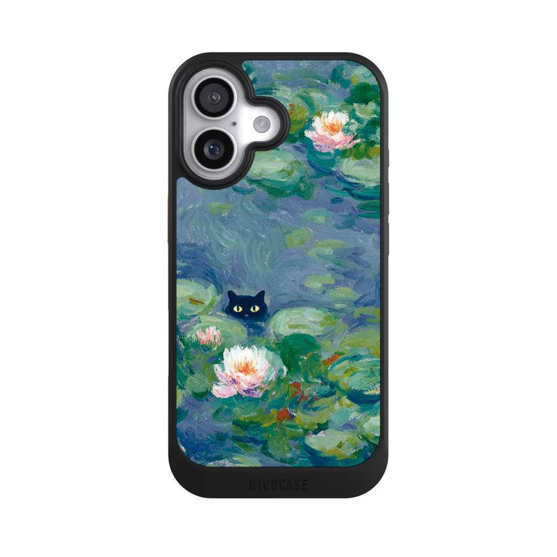 iPhone 17 NIVOcore Katze im Teich Monet Gemälde Impressionismus