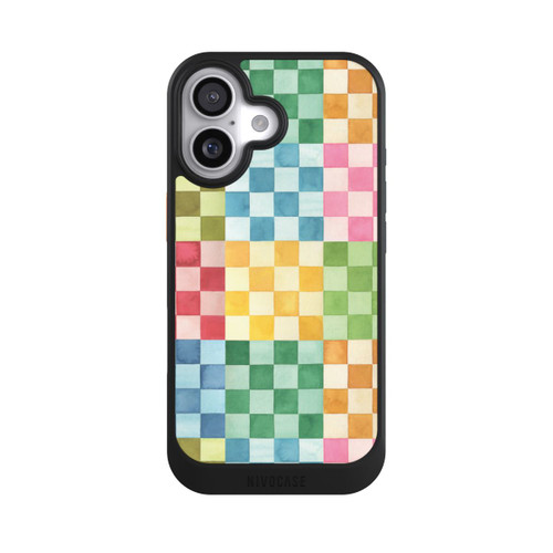  NIVOcore Checkerboard Watercolor Chess Geometric Red