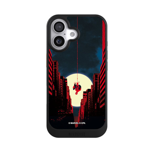 Apple iPhone 17 NIVOcore Spider-Man Marvel between Skyscrapers