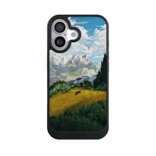  NIVOcore Wheat field with cypresses by van Gogh with cat with AI
