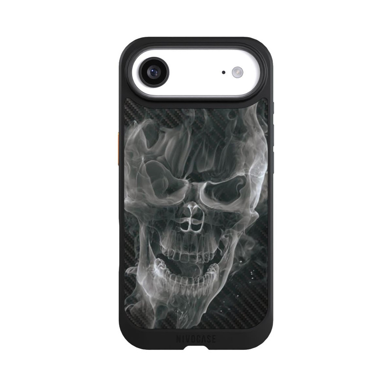 iPhone Air NIVOcore rauchender Totenkopf Carbon