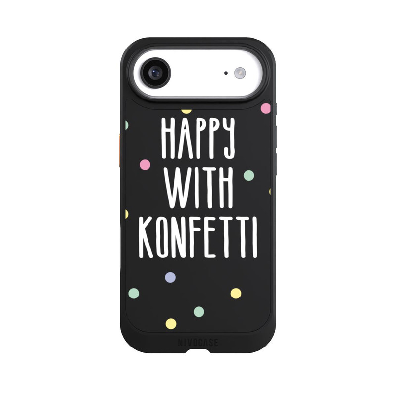 iPhone Air NIVOcore Happy with Konfetti White ohne Hintergrund