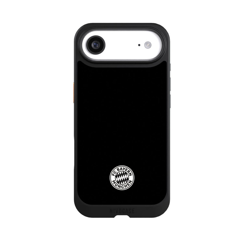 iPhone Air NIVOcore Klassisches FCB Logo Klein - Weiß auf Schwarz