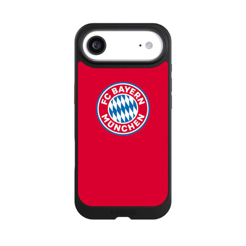 Apple iPhone Air NIVOcore FCB Logo sur fond rouge
