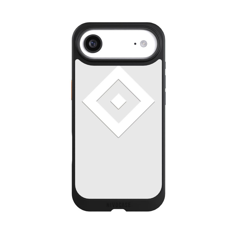 iPhone Air NIVOcore Logo en forme de losange sur fond gris HSV