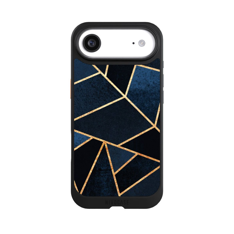 iPhone Air NIVOcore Navy Stein Golddruck