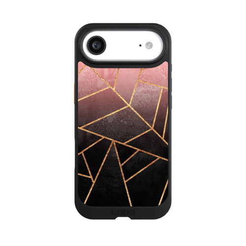 Apple iPhone Air NIVOcore Pinker und Schwarzer Stein Gold Druck
