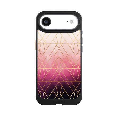 Apple iPhone Air NIVOcore Pink Ombre Dreiecke Golddruck