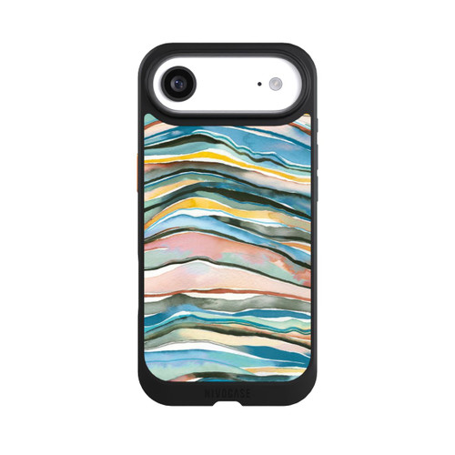 Apple iPhone Air NIVOcore Couches d'agate aquarelle bleues