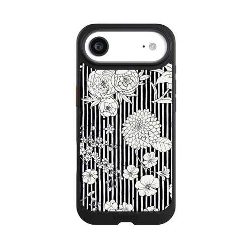 Apple iPhone Air NIVOcore Fleurs et rayures noir et blanc