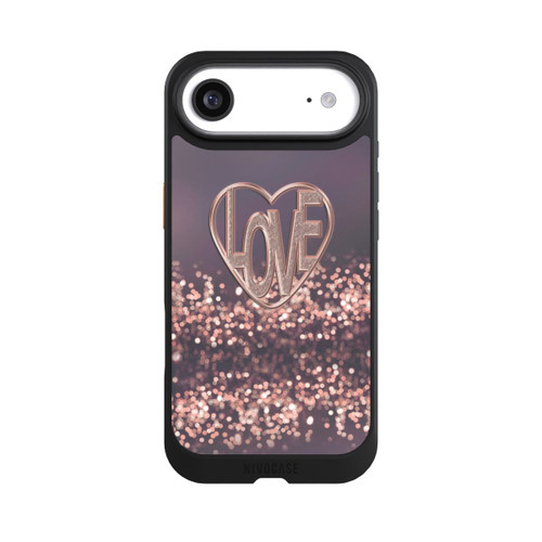 Apple iPhone Air NIVOcore LOVE Glitzerrosa