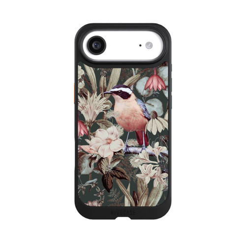 Apple iPhone Air NIVOcore Orangefarbener Vogel im Vintage Blumenmuster