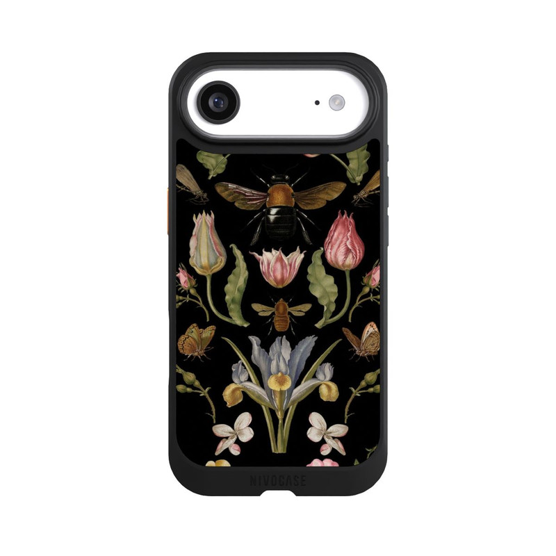 iPhone Air NIVOcore Fleurs Sauvages et Abeilles Fond Noir