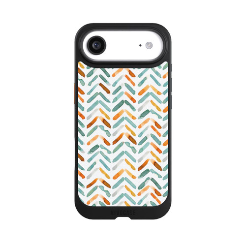 Apple iPhone Air NIVOcore Élégant Automne Chevron Bleu Orange