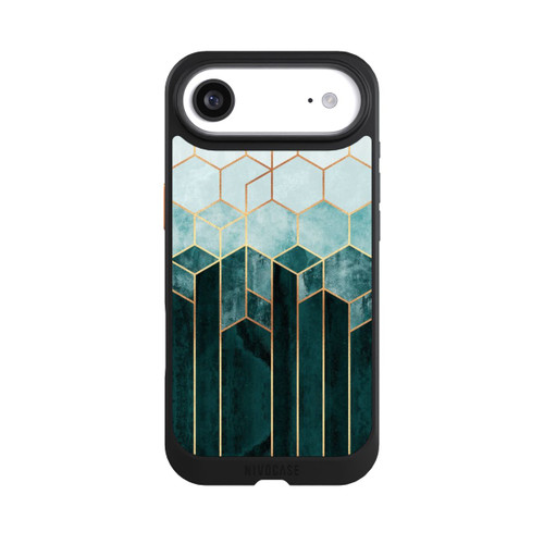 Apple iPhone Air NIVOcore Blaugrüne Sechsecke