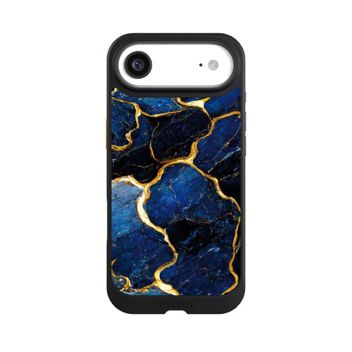 Apple iPhone Air NIVOcore Blaue Marmor Gold Druck