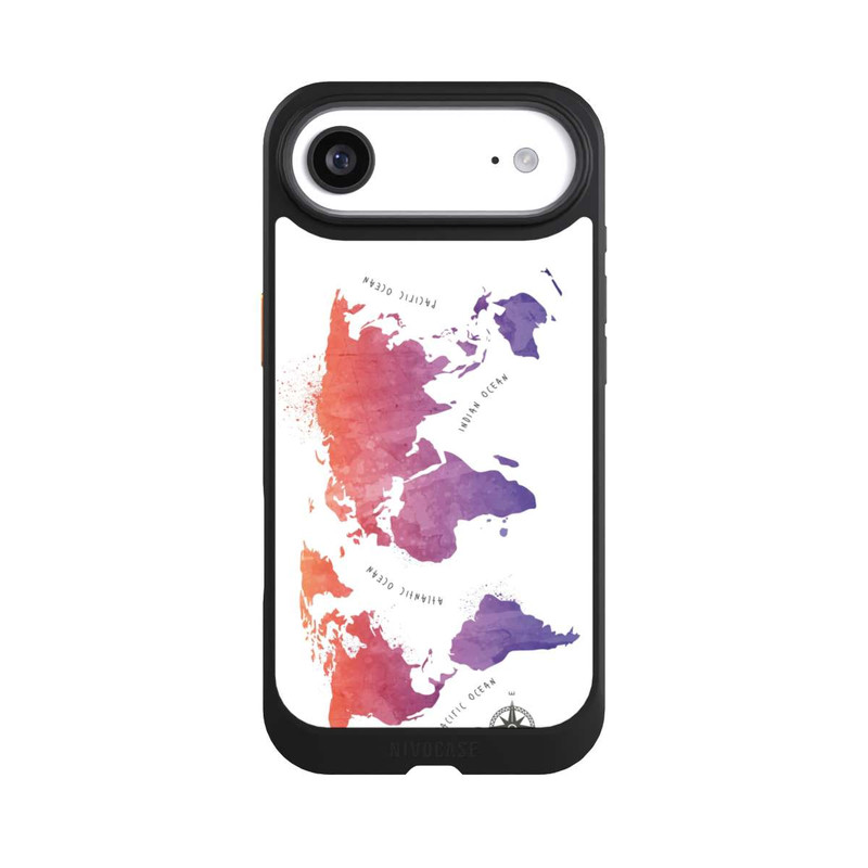 iPhone Air NIVOcore Aquarell Weltkarte weiß