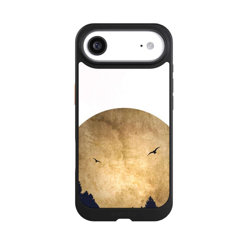 iPhone Air NIVOcore Zwei Vögel vor Mond