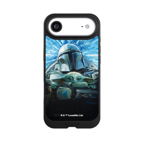 Apple iPhone Air NIVOcore Grogu und Mando fliegen blau