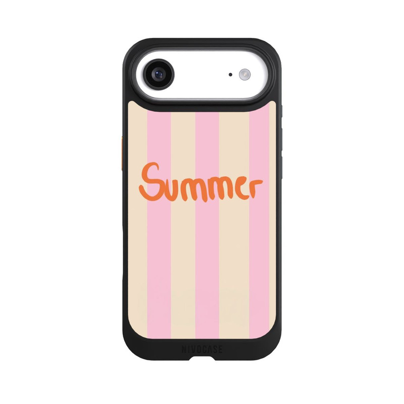 iPhone Air NIVOcore Summer- Rosa und Orange Streifen Hintergrund