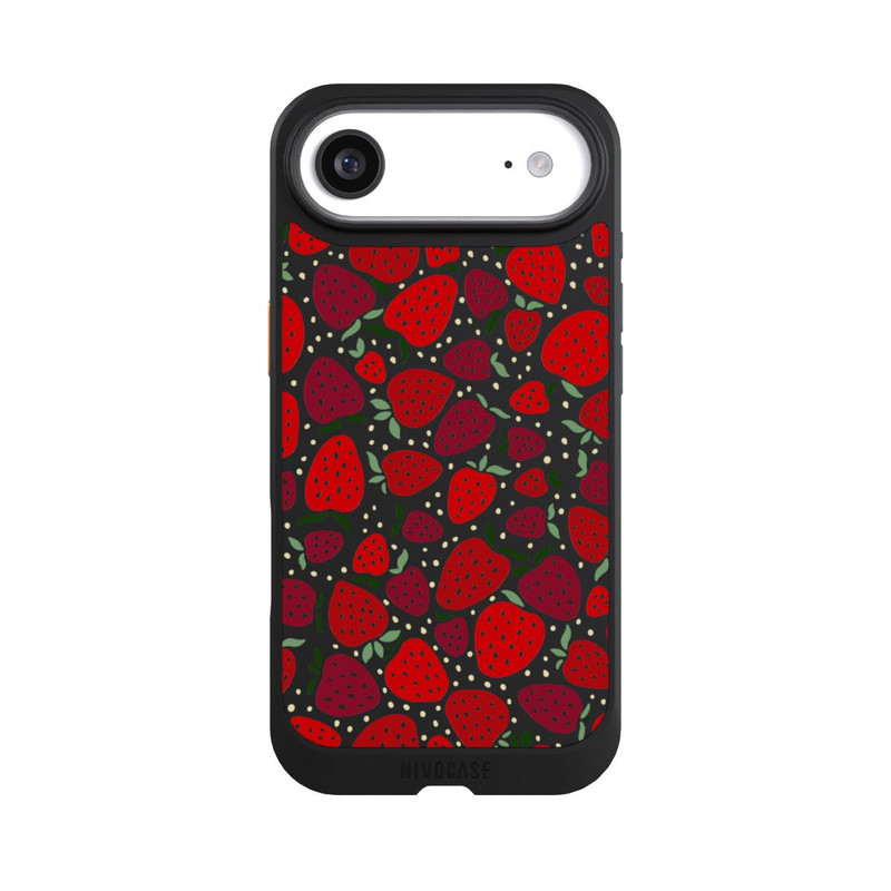 iPhone Air NIVOcore Strawberry Pattern Comic Transparent