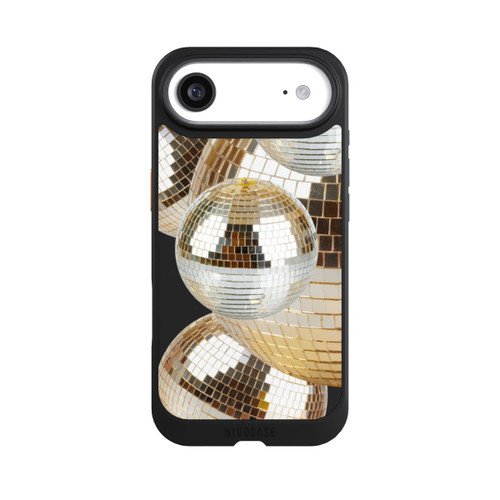 Apple iPhone Air NIVOcore Disco Ball Party Gold Transparent with AI