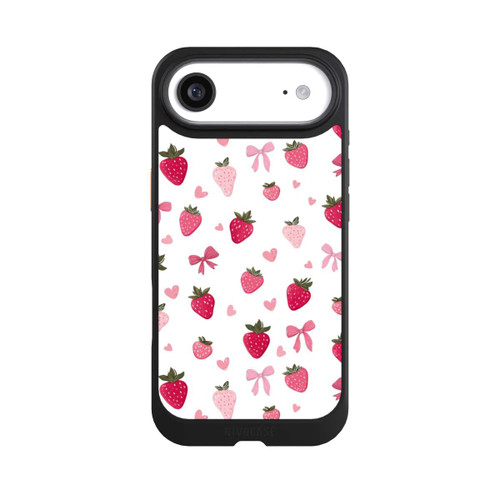 Apple iPhone Air NIVOcore Erdbeer Herz Schleifen Muster Pink