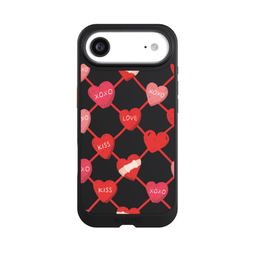 Apple iPhone Air NIVOcore Herz Muster XOXO Rot