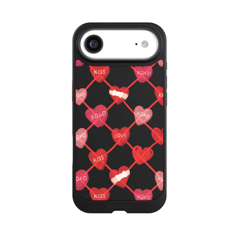 iPhone Air NIVOcore Heart Pattern XOXO Red