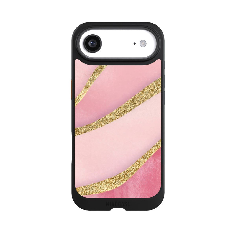 iPhone Air NIVOcore Pink Marble Goldprint Stripes