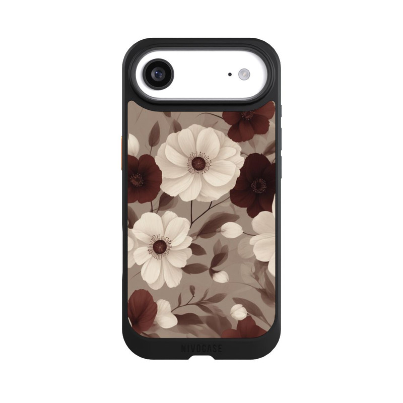 iPhone Air NIVOcore Negative Flower Bordeaux White with AI