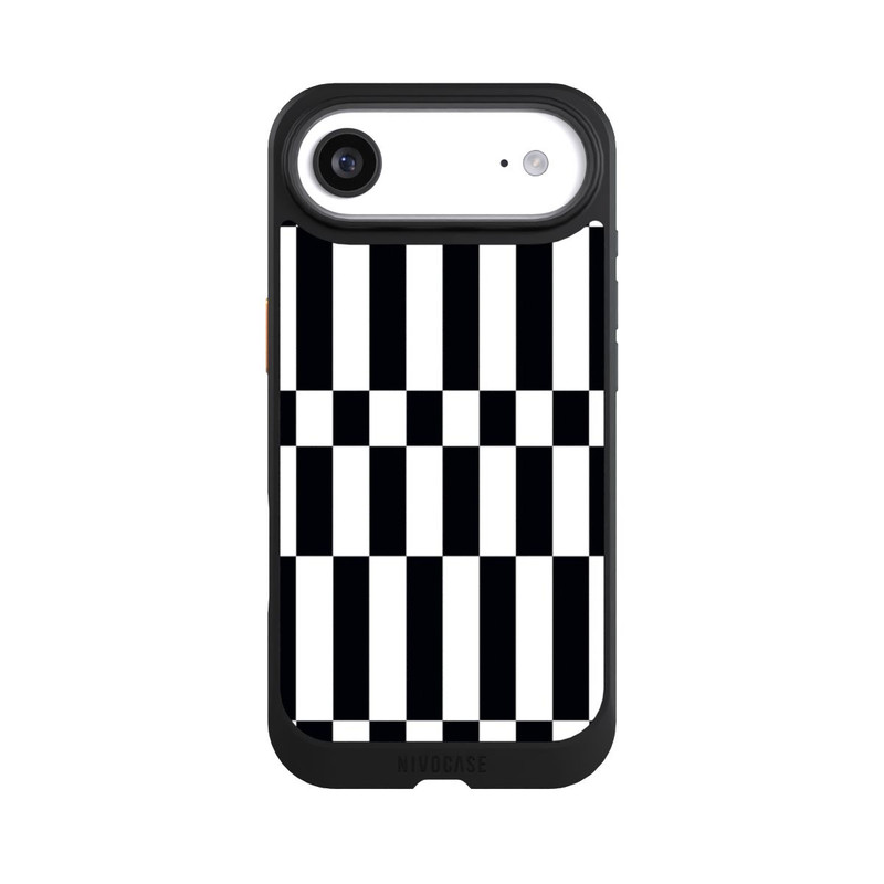 iPhone Air NIVOcore Checked Abstract Bold Black and White Color Block