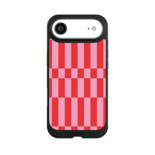 Apple iPhone Air NIVOcore Checked Abstract Bold Coral Red and Pink Color Block