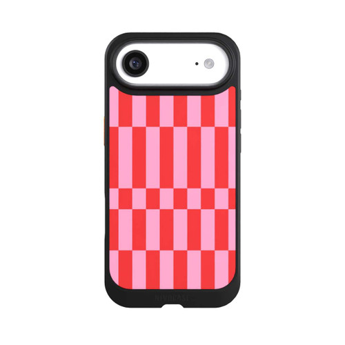 Apple iPhone Air NIVOcore Checked Abstract Bold Coral Red and Pink Color Block